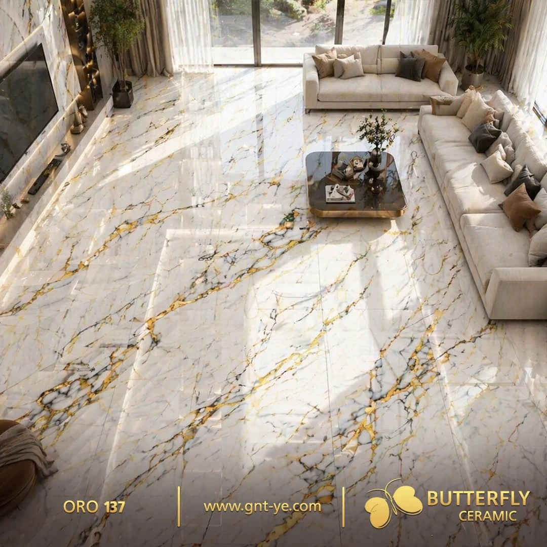 بلاط بورسلان كرستال 60×120   ماركه الفراشه حمامات وصالات